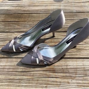Nina light gray satin heels - size 10M new